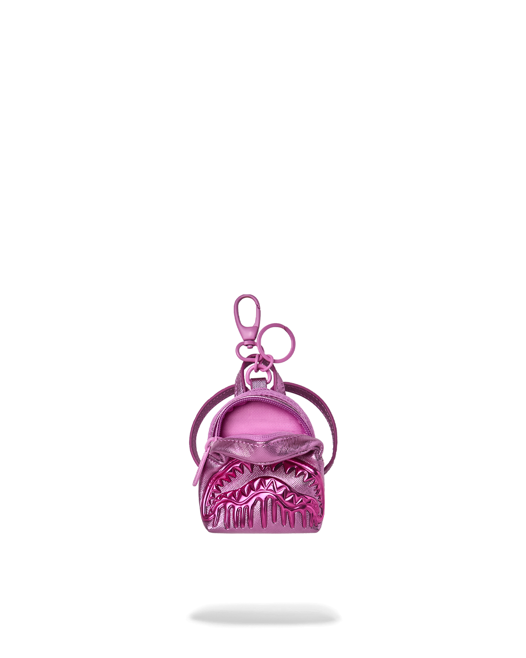 SPRAYGROUND® KEYCHAIN METALLIC PINK METALLIC DRIP BACKPACK KEYCHAIN