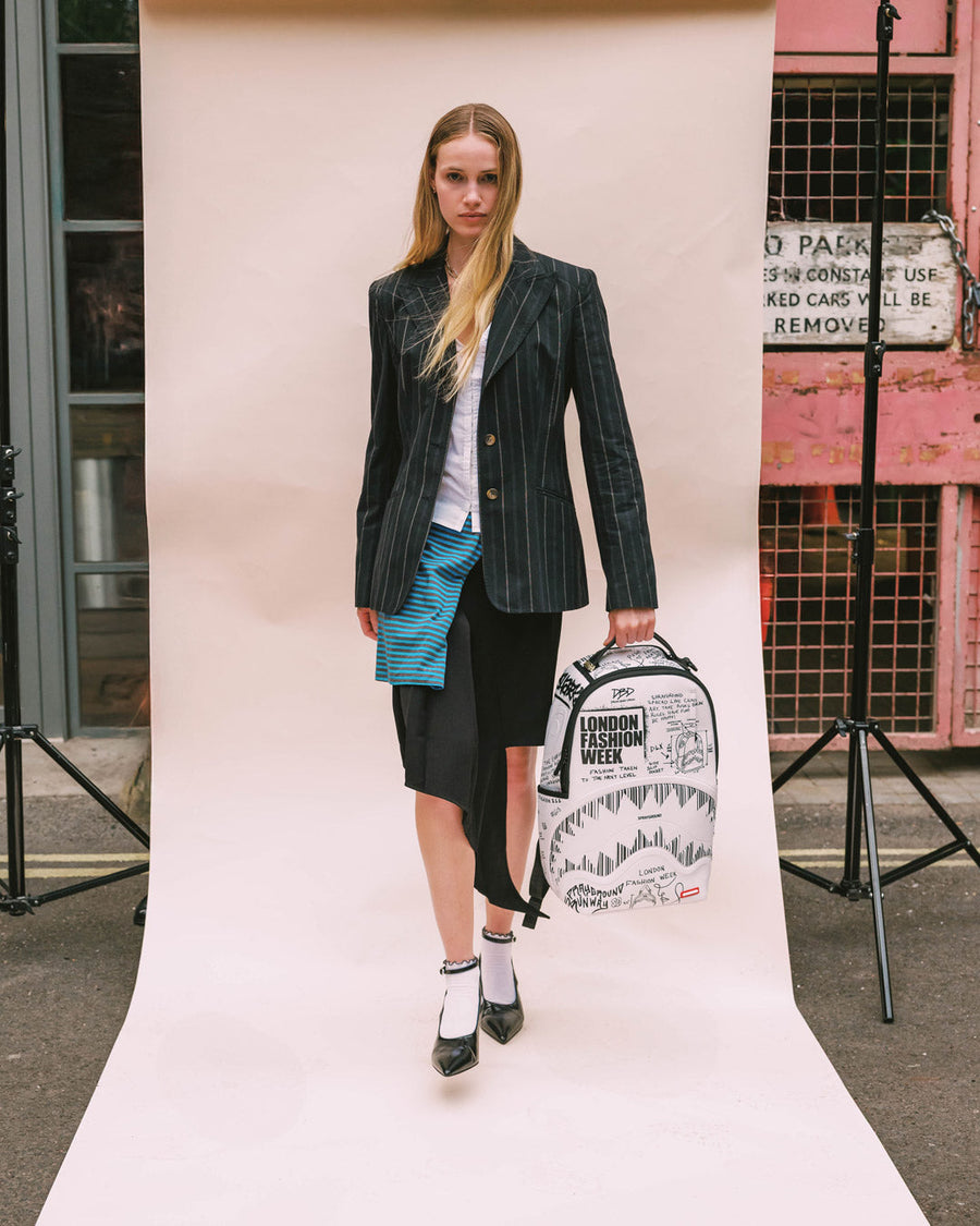 SPRAYGROUND® BACKPACK LFW SKETCHED BLACK AND WHITE BACKPACK