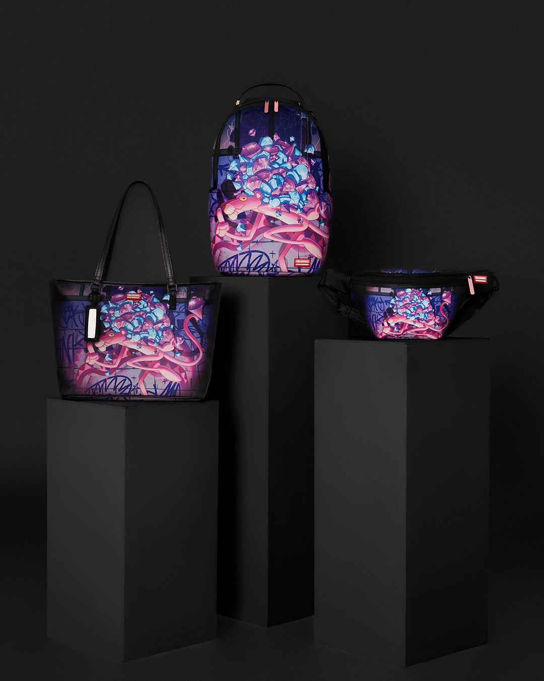 SPRAYGROUND® Custom Bundle PINK PANTHER DIAMOND HEIST BUNDLE (3 PCS)