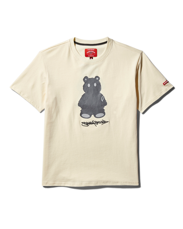SPRAYGROUND® APPAREL SHORT SLEEVE GRAPHIC MONEY BEAR T-SHIRT (APRICOT)