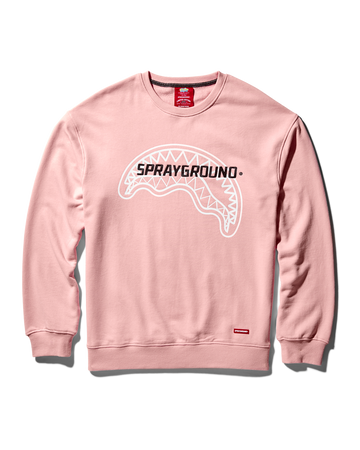 SPRAYGROUND® APPAREL SPRAYGROUND PULLOVER CREW NECK SWEATSHIRT (PINK)
