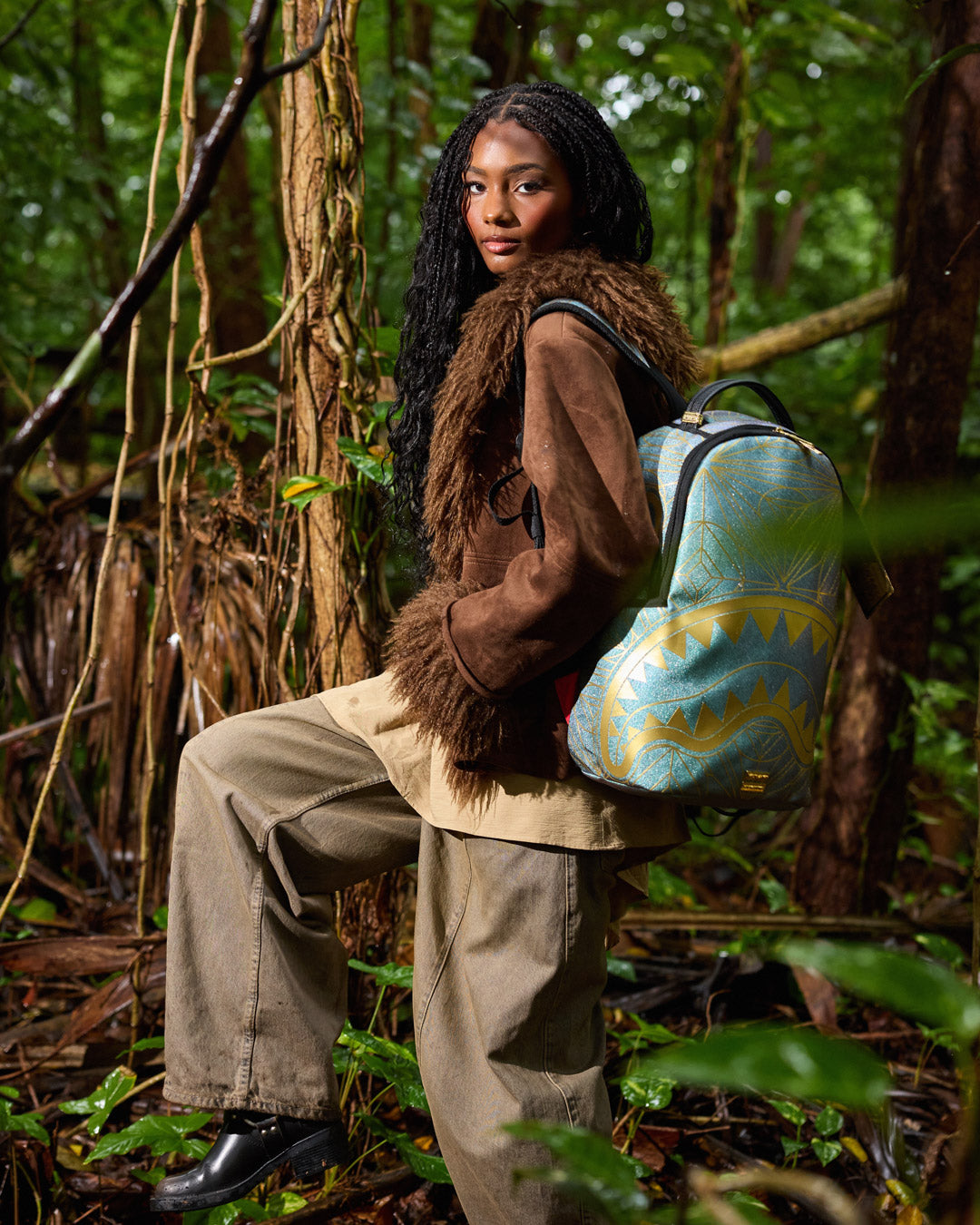 SPRAYGROUND® BACKPACK FOUNDATION CRYSTAL IRIDESCENT SHARK BACKPACK