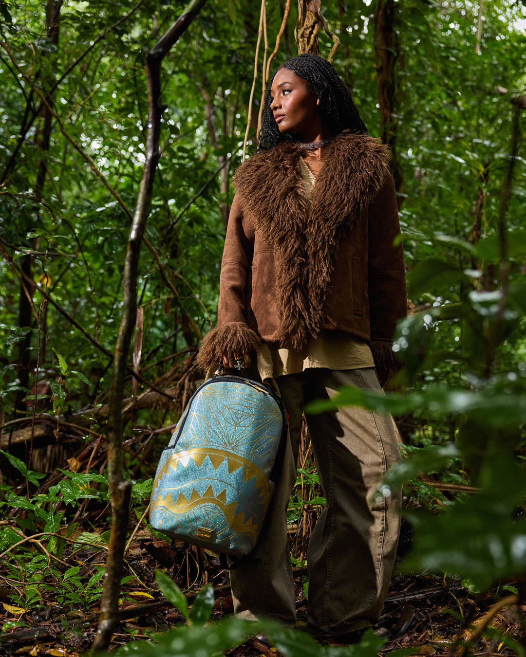 SPRAYGROUND® BACKPACK FOUNDATION CRYSTAL IRIDESCENT SHARK BACKPACK