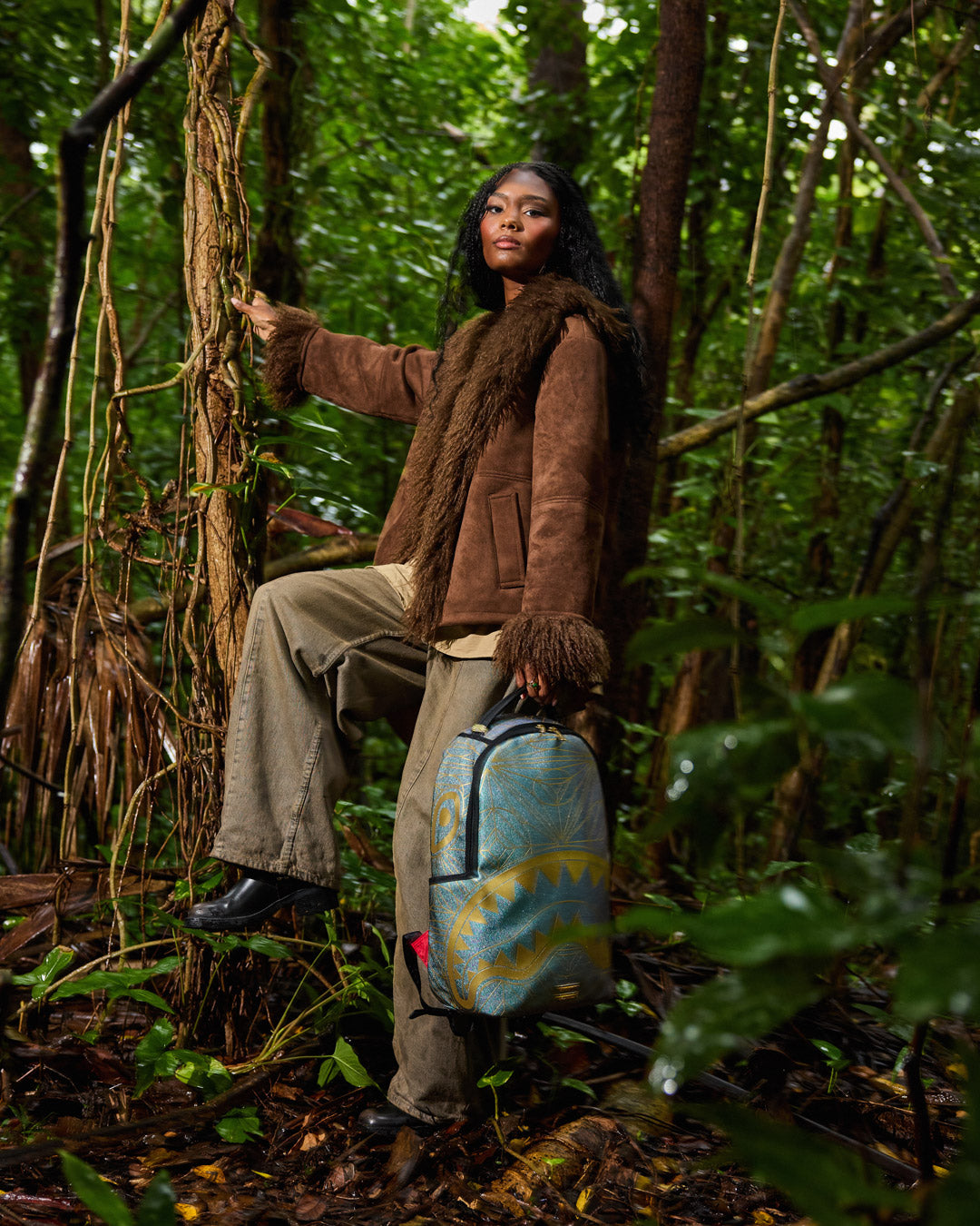 SPRAYGROUND® BACKPACK FOUNDATION CRYSTAL IRIDESCENT SHARK BACKPACK