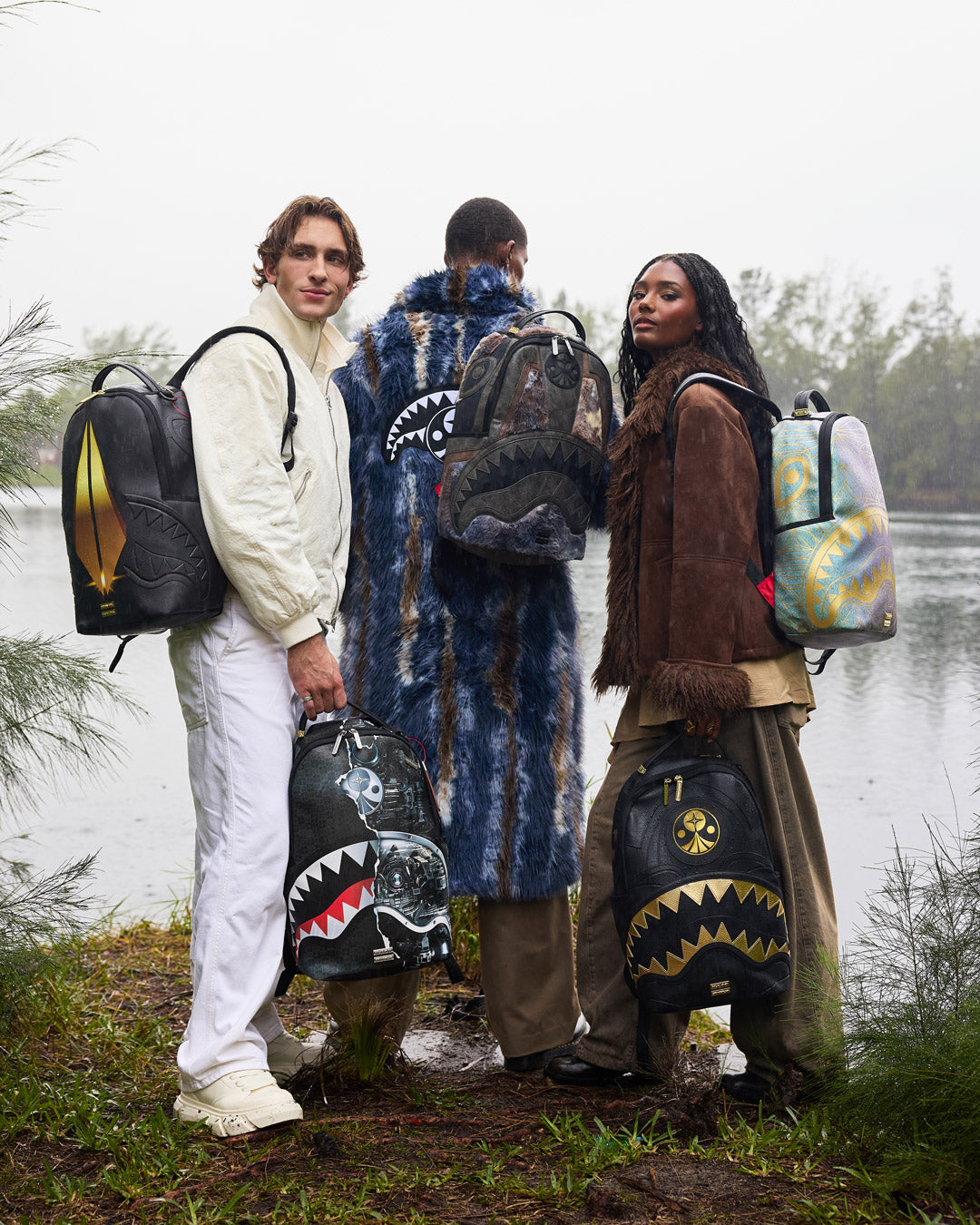 SPRAYGROUND® BACKPACK FOUNDATION CRYSTAL IRIDESCENT SHARK BACKPACK