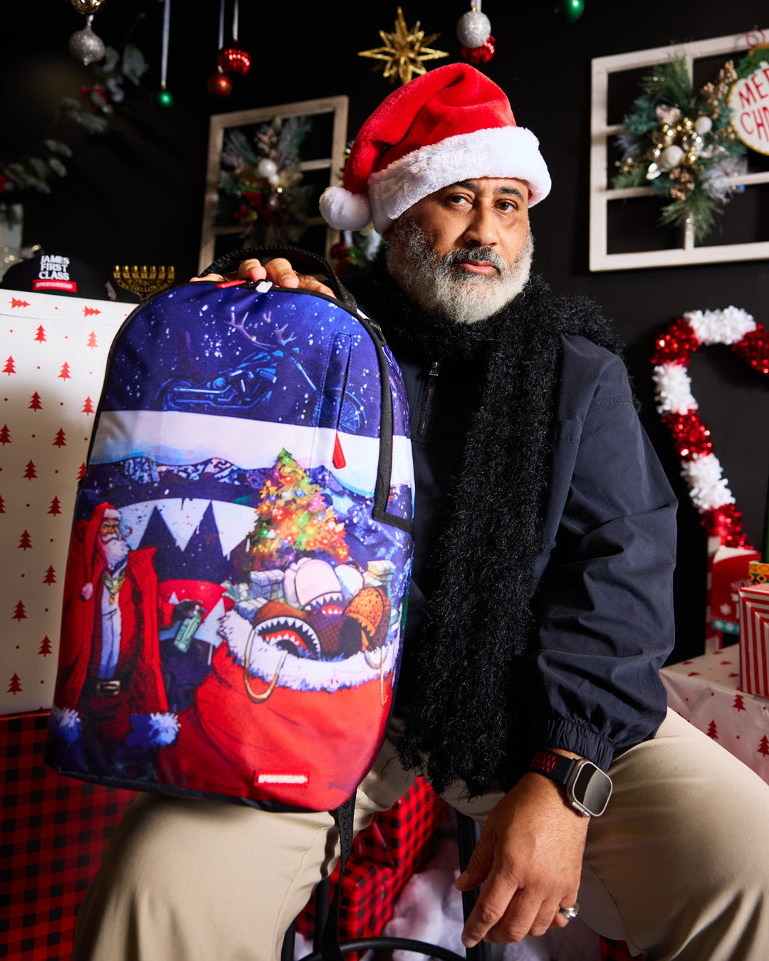 SPRAYGROUND® BACKPACK SANTA SKETCHY PAINT BACKPACK