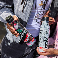 SPRAYGROUND® WATER BOTTLE DOODLE CHECK SPLIT WATER BOTTLE