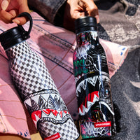 SPRAYGROUND® WATER BOTTLE DOODLE CHECK SPLIT WATER BOTTLE