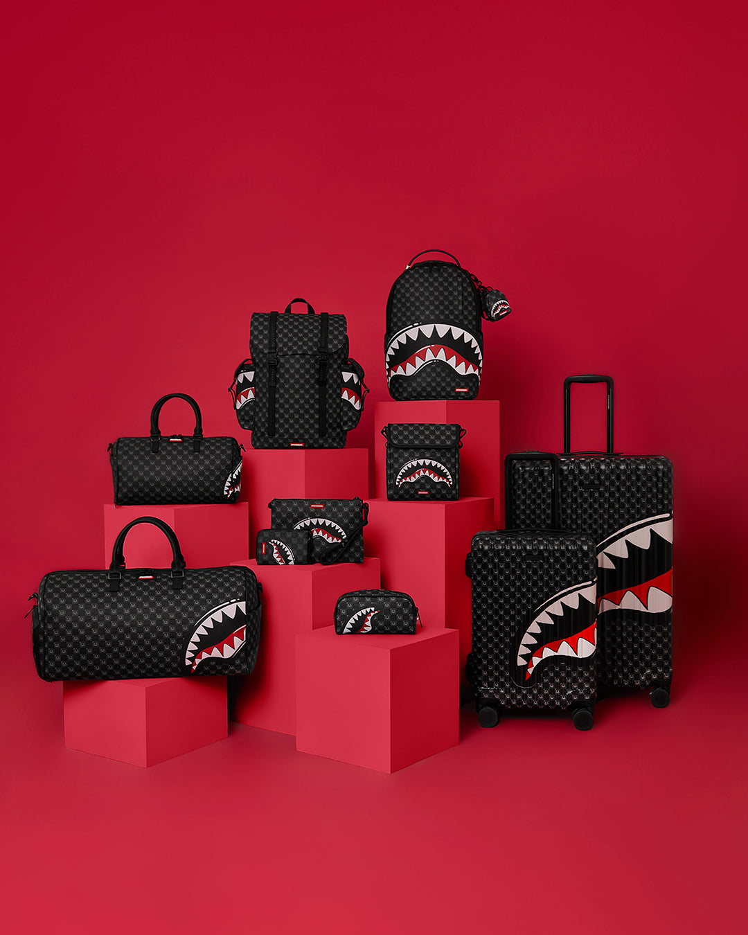 SPRAYGROUND® Custom Bundle SHARKS IN PARIS WTF BUBBLY BLACK CHECK BUNDLE (9 PCS)