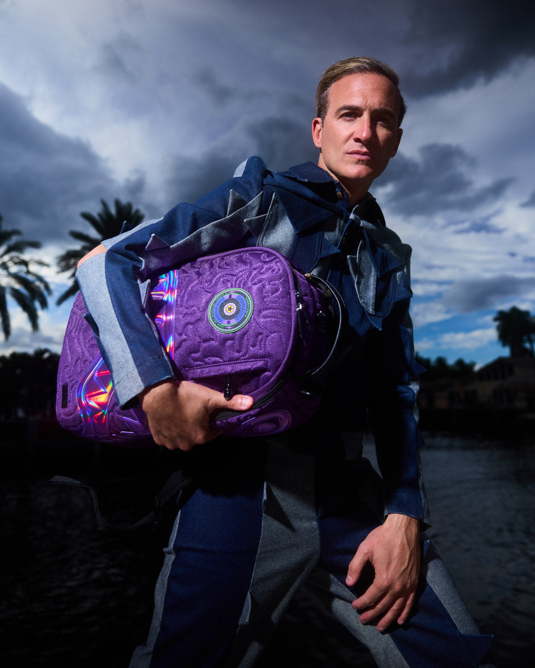 SPRAYGROUND® BACKPACK AI QUILTED IRIDESCENT BACKPACK