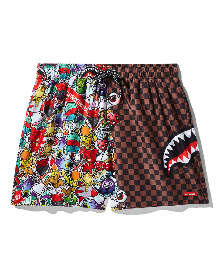 SPRAYGROUND® SWIM STICKER CREW SWIM SHORTS