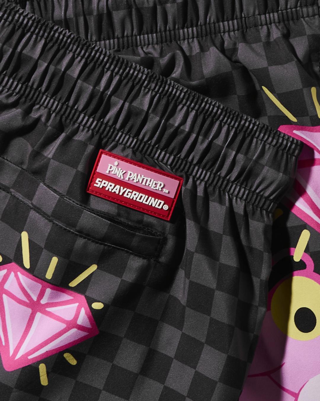 SPRAYGROUND® SWIM PINK PANTHER DIAMOND SHARK SWIM SHORTS