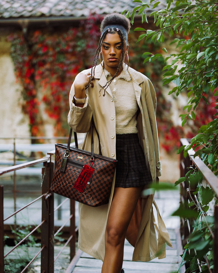 SPRAYGROUND® TOTE CORE EMBOSSED CHECK TOTE
