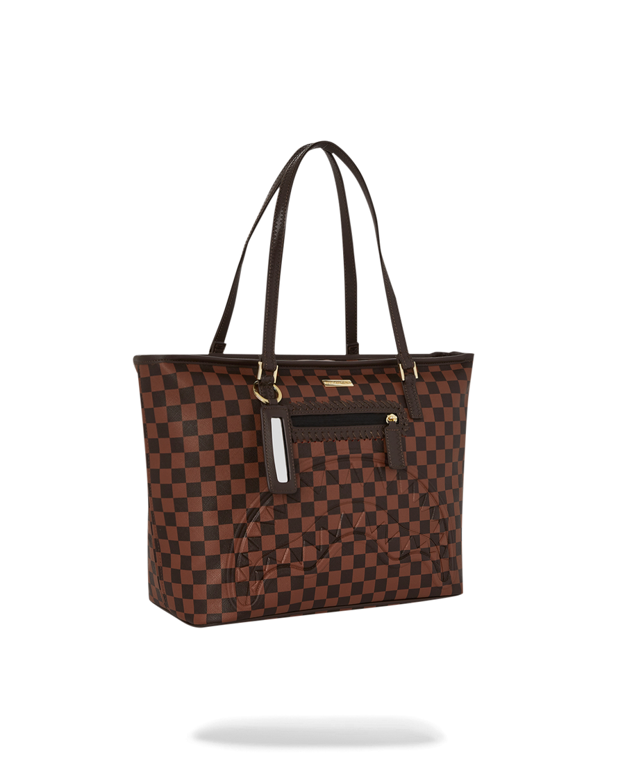 SPRAYGROUND® TOTE CORE EMBOSSED CHECK TOTE