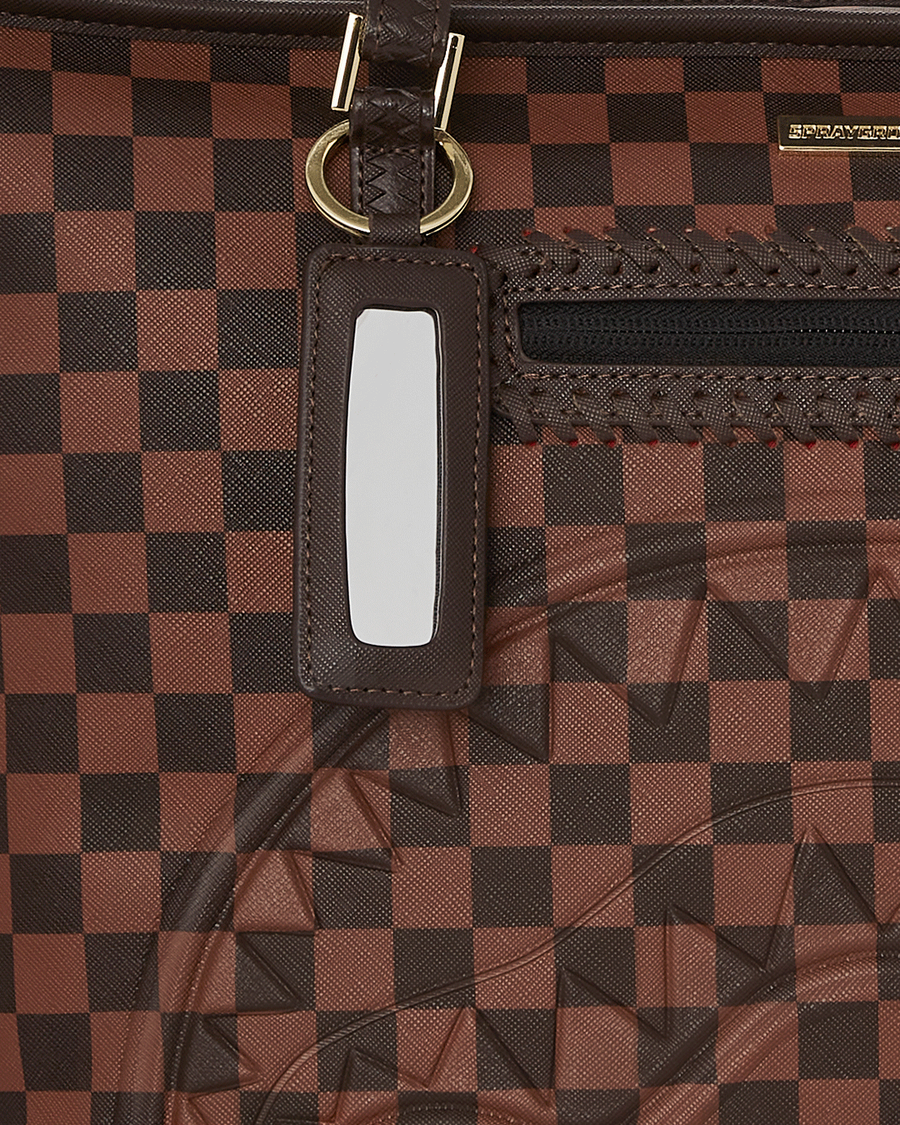 SPRAYGROUND® TOTE CORE EMBOSSED CHECK TOTE