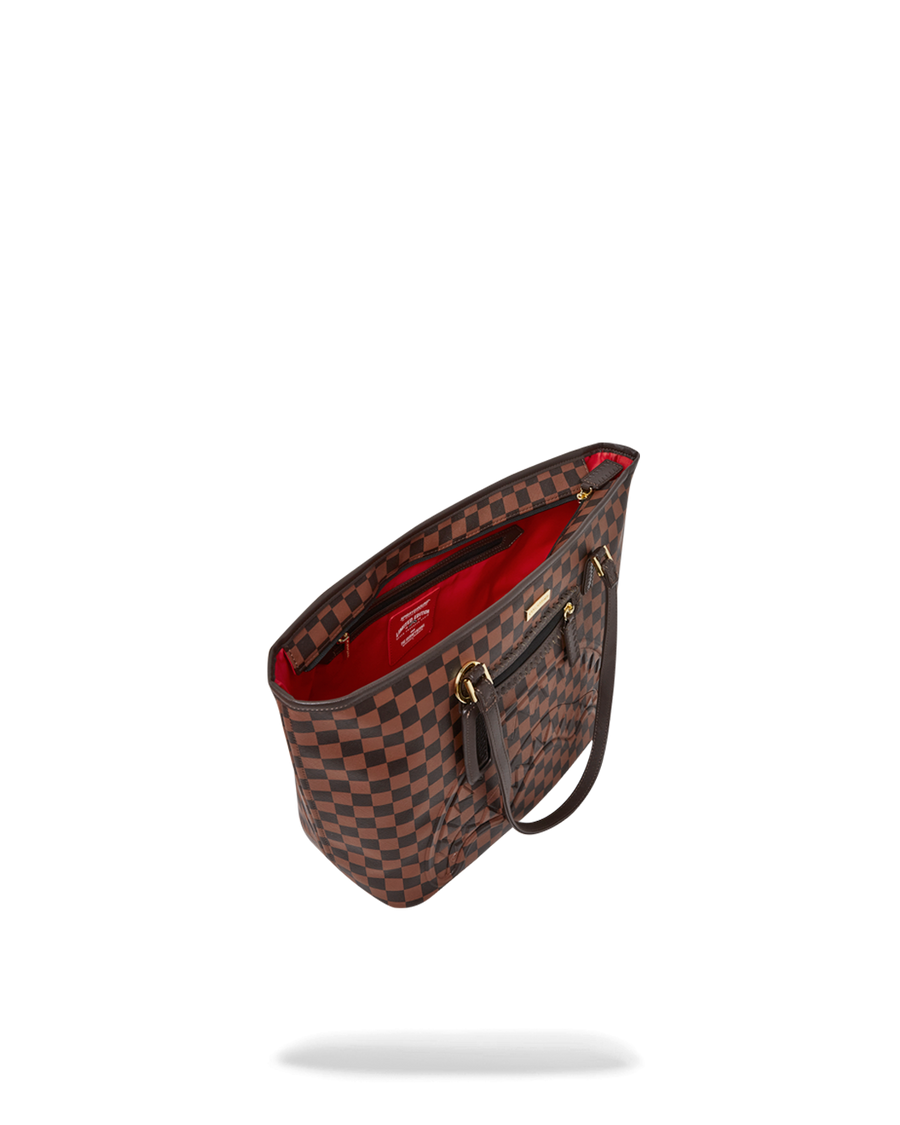 SPRAYGROUND® TOTE CORE EMBOSSED CHECK TOTE