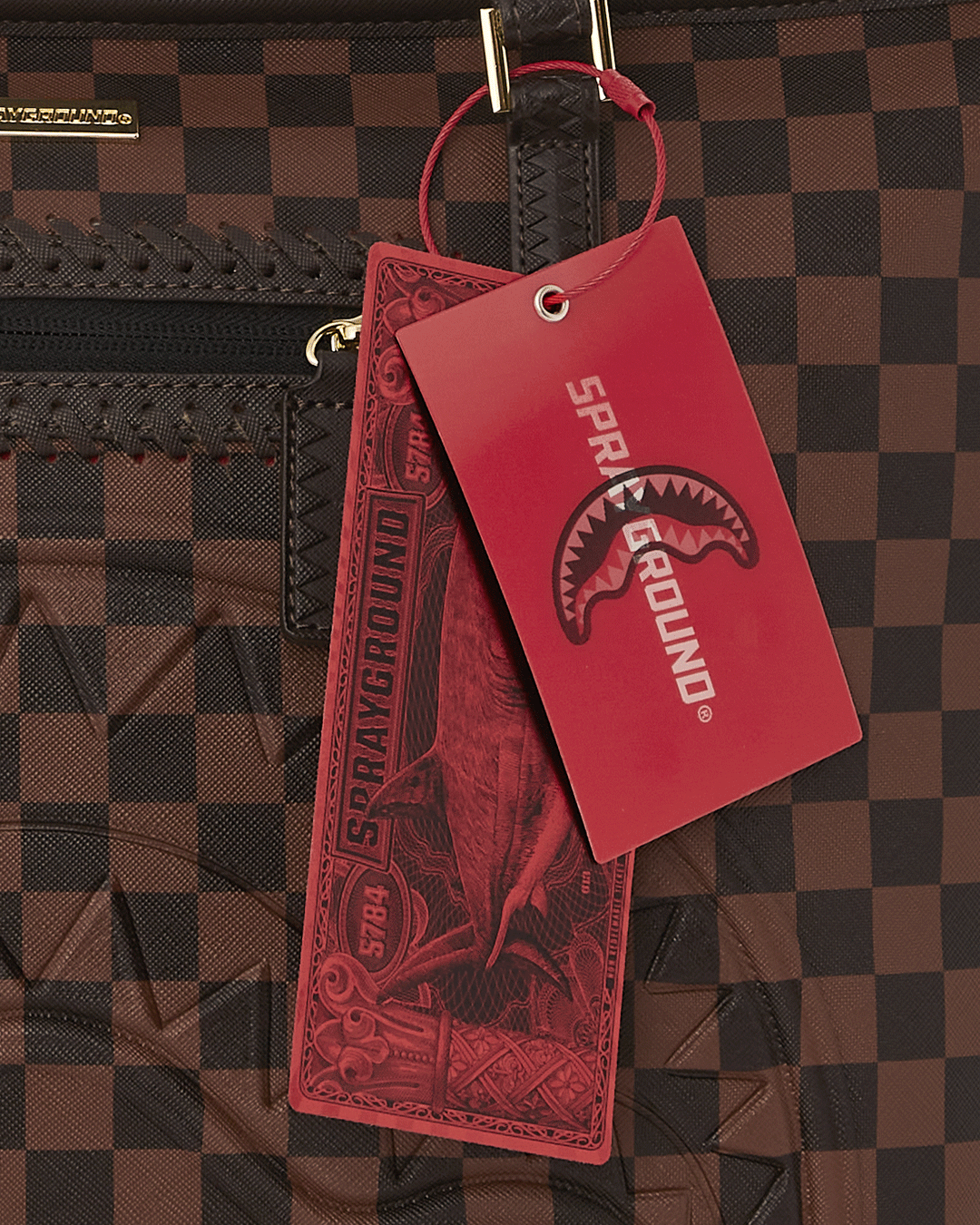 SPRAYGROUND® TOTE CORE EMBOSSED CHECK TOTE