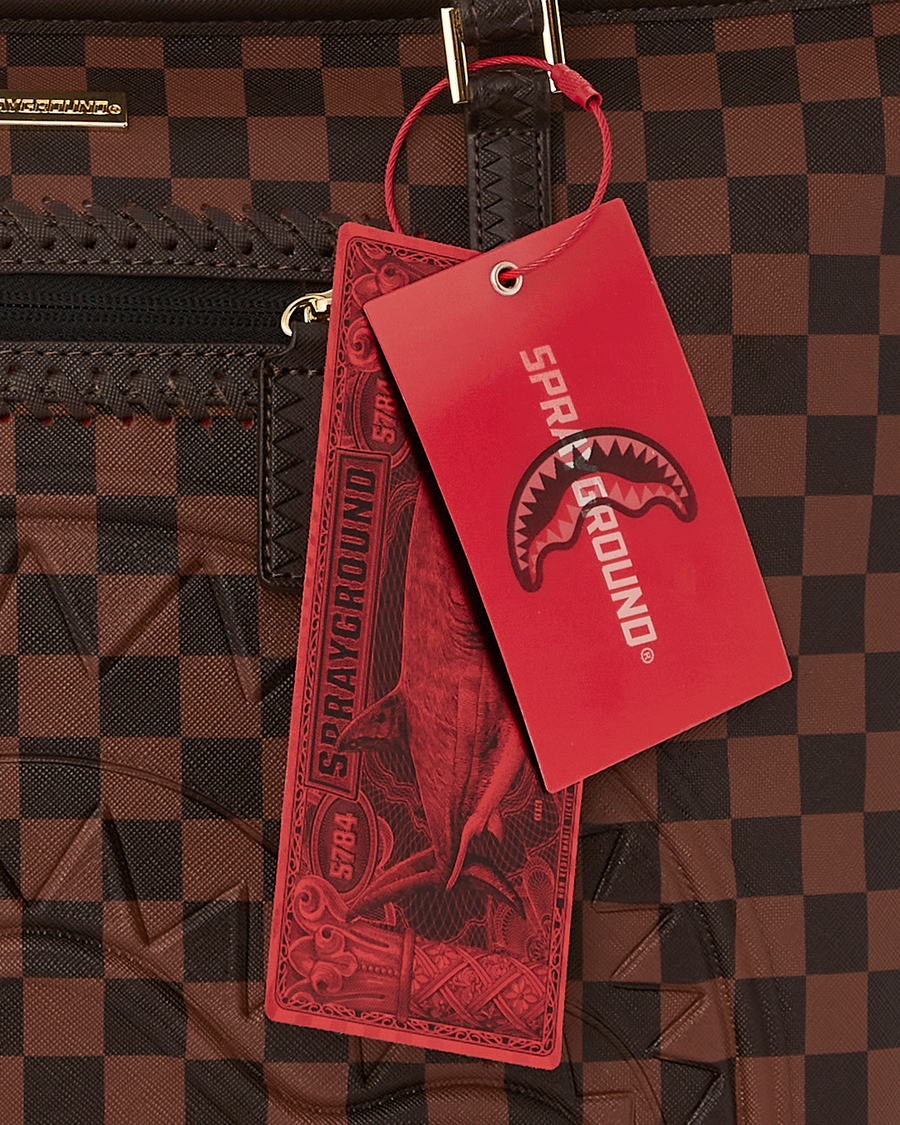SPRAYGROUND® TOTE CORE EMBOSSED CHECK TOTE