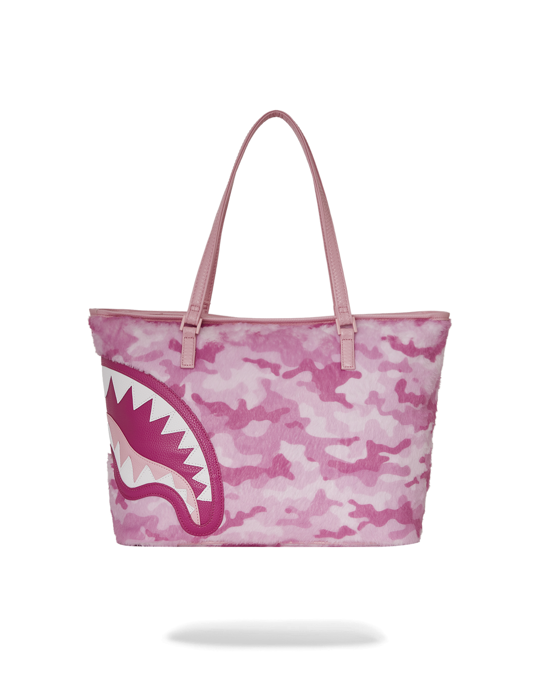 SPRAYGROUND® TOTE PINK CAMO FAUX FUR TOTE