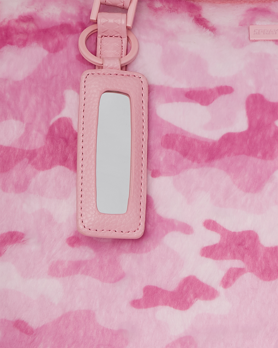 SPRAYGROUND® TOTE PINK CAMO FAUX FUR TOTE