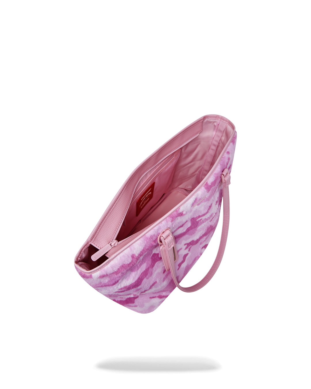 SPRAYGROUND® TOTE PINK CAMO FAUX FUR TOTE