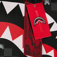 SPRAYGROUND® TOTE GRAY PEEKING CHARACTER CHECK TOTE