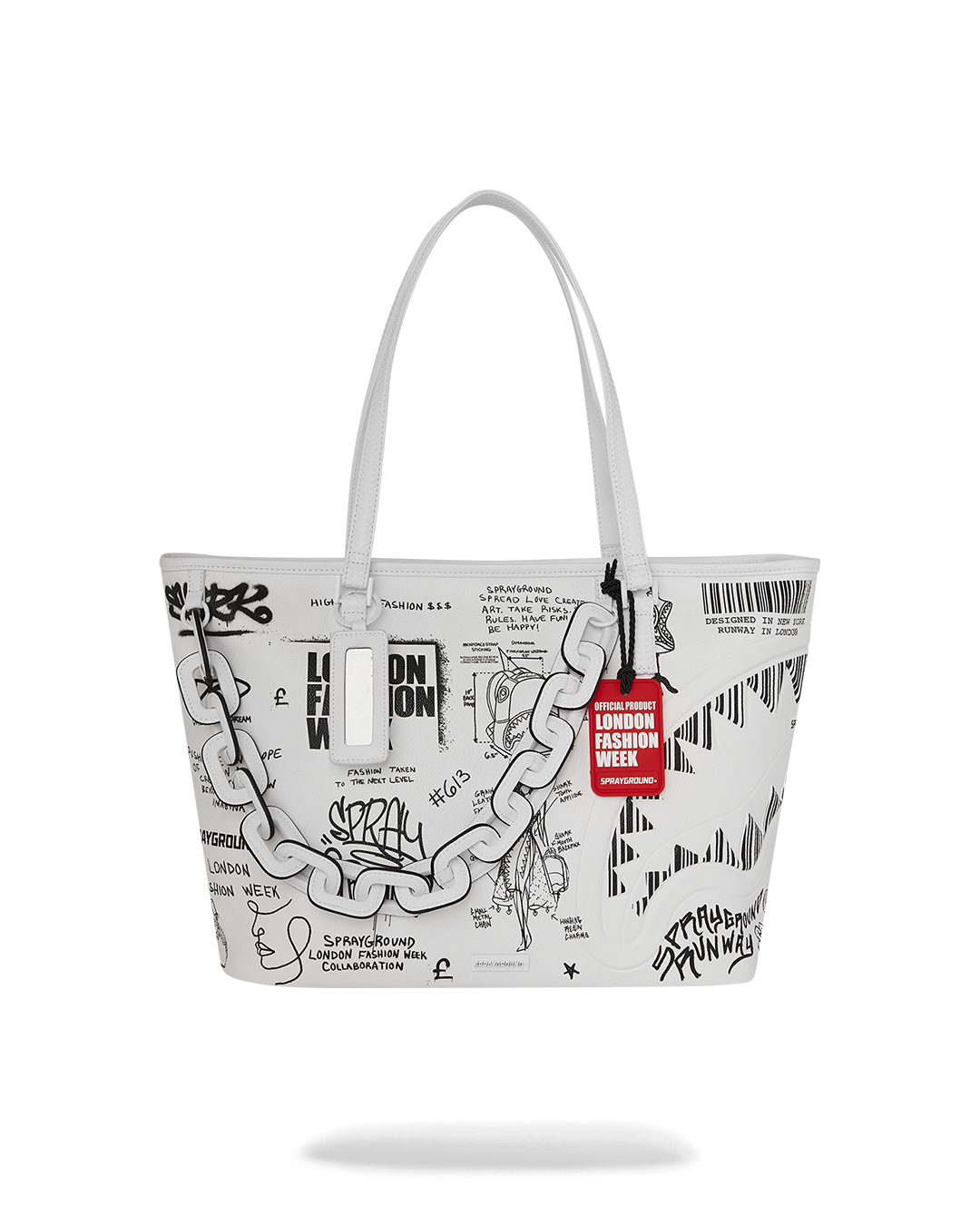 SPRAYGROUND® TOTE LFW SKETCHED BLACK AND WHITE TOTE