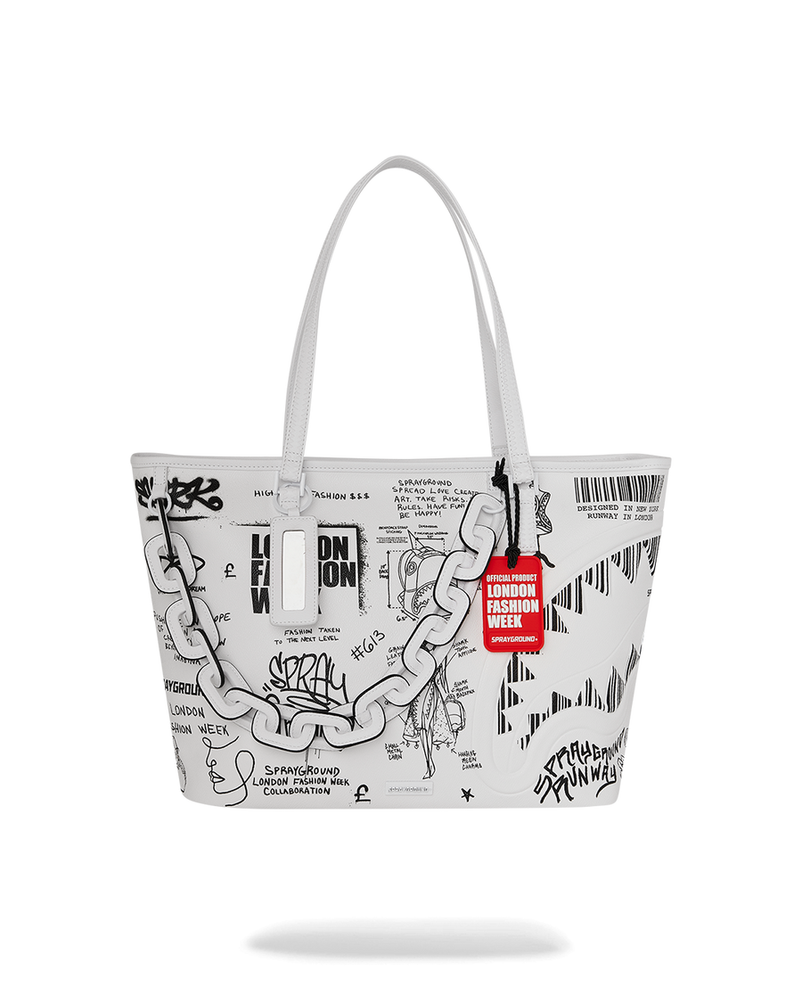 SPRAYGROUND® TOTE LFW SKETCHED BLACK AND WHITE TOTE