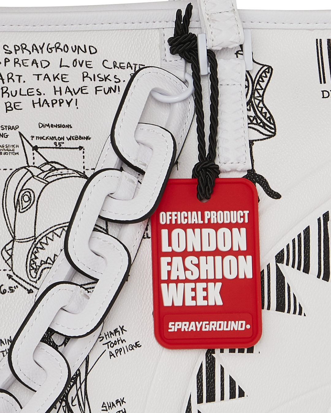 SPRAYGROUND® TOTE LFW SKETCHED BLACK AND WHITE TOTE
