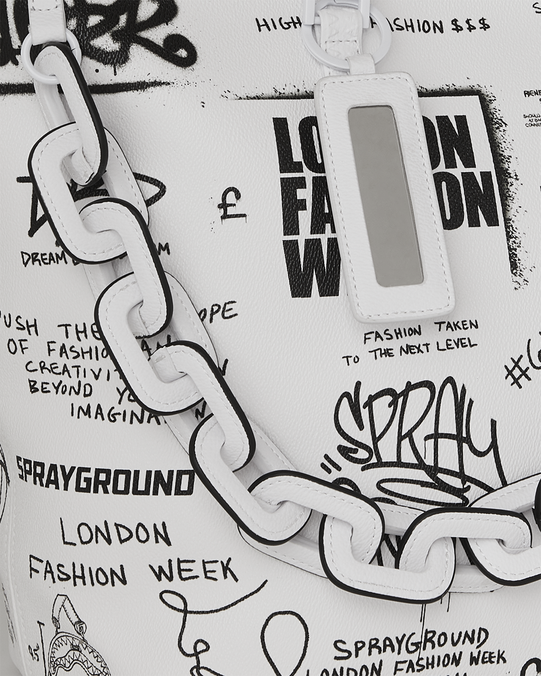 SPRAYGROUND® TOTE LFW SKETCHED BLACK AND WHITE TOTE