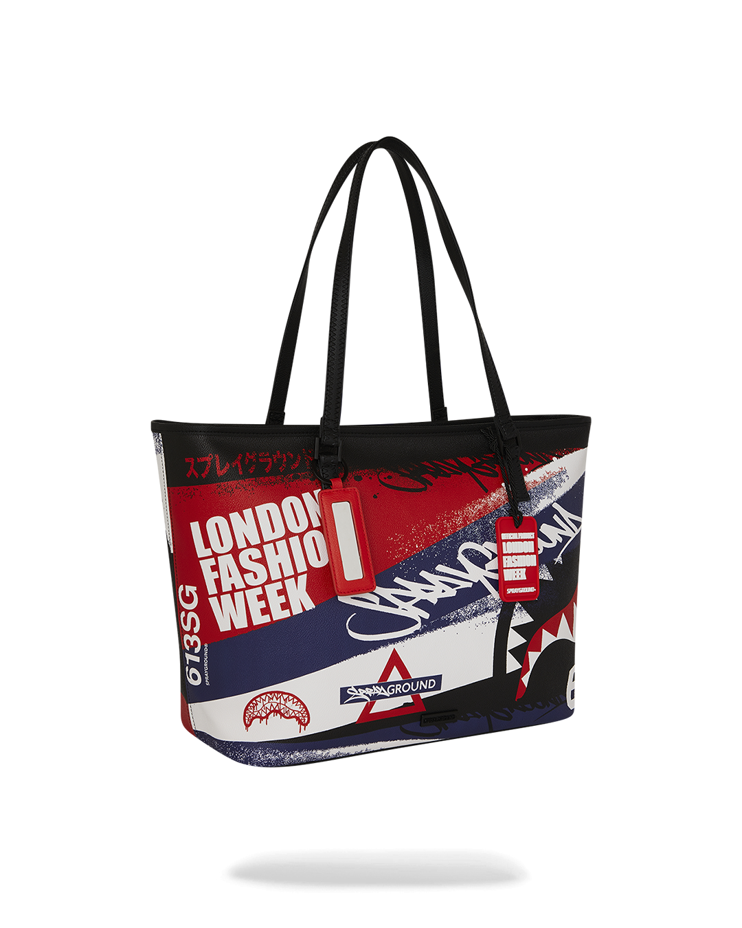 SPRAYGROUND® TOTE LFW RED WHITE BLUE GRAFFITI TOTE