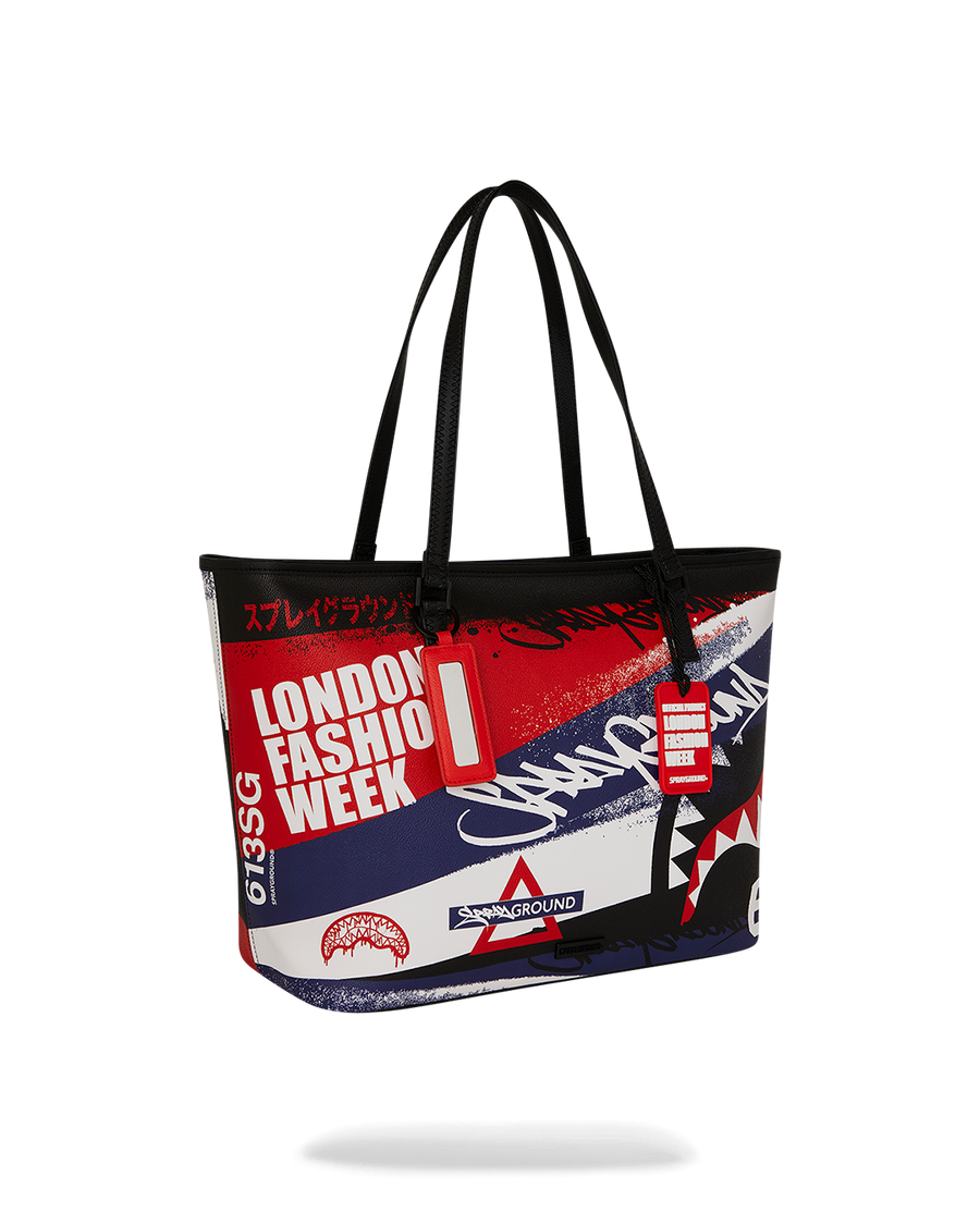 SPRAYGROUND® TOTE LFW RED WHITE BLUE GRAFFITI TOTE