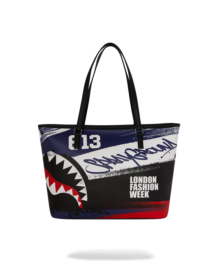 SPRAYGROUND® TOTE LFW RED WHITE BLUE GRAFFITI TOTE