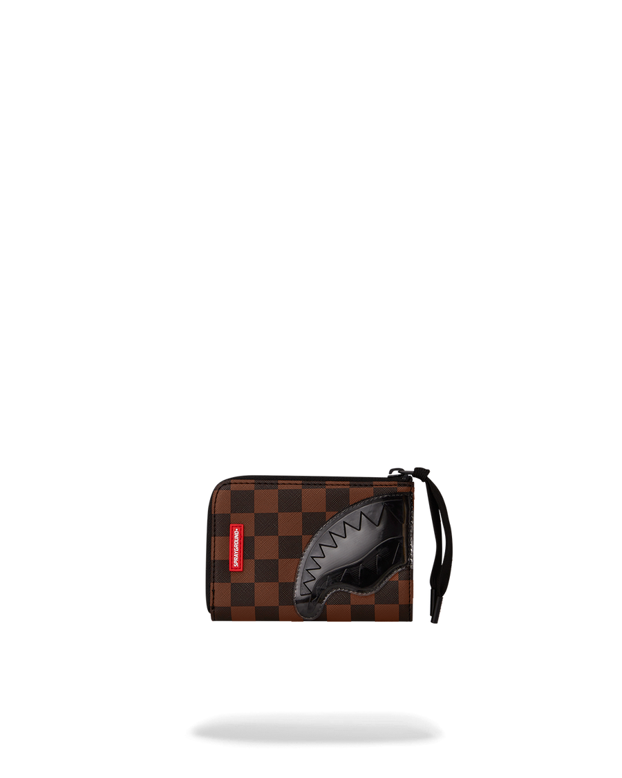 SPRAYGROUND® WALLET SHARKS IN PARIS CLEAR FOR TAKEOFF ZIP-OUT WALLET