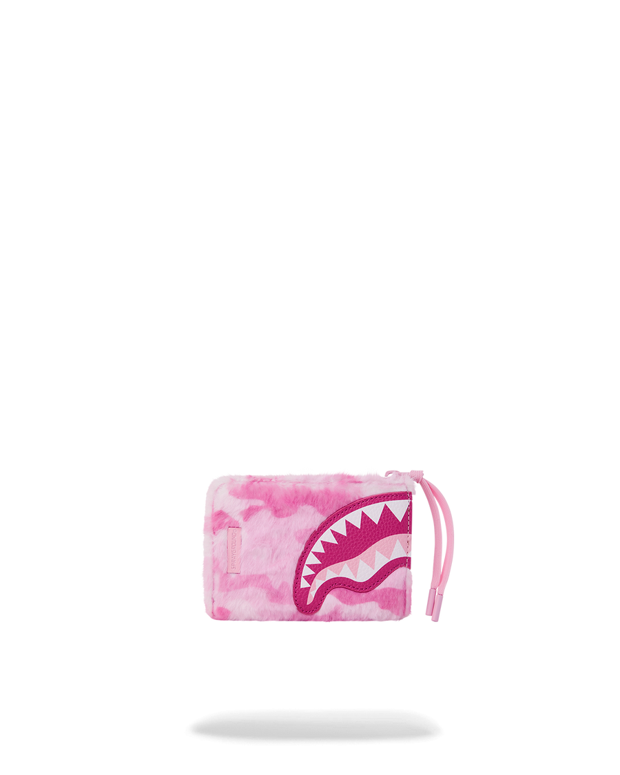 SPRAYGROUND® WALLET PINK CAMO FAUX FUR WALLET