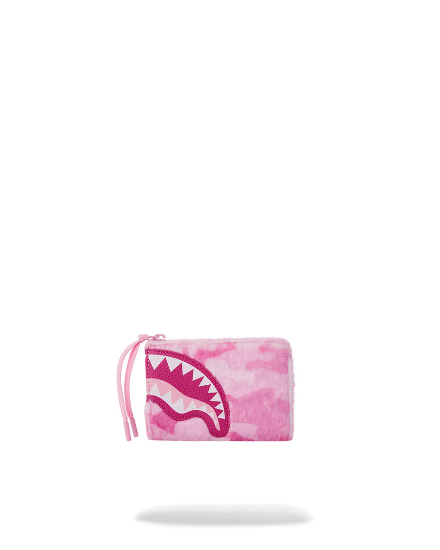 SPRAYGROUND® WALLET PINK CAMO FAUX FUR WALLET