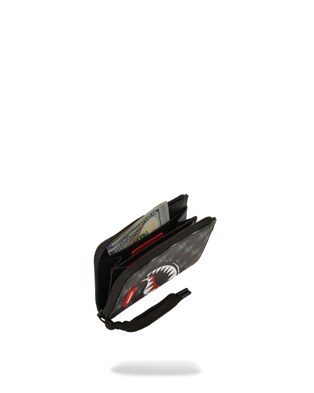 SPRAYGROUND® WALLET SHARKS IN PARIS WTF BUBBLY BLACK CHECK WALLET
