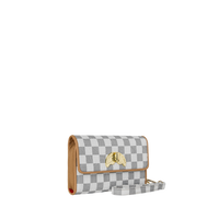 SPRAYGROUND® WALLET EMBOSSED CREAM CHECK TURN LOCK WALLET