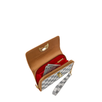SPRAYGROUND® WALLET EMBOSSED CREAM CHECK TURN LOCK WALLET
