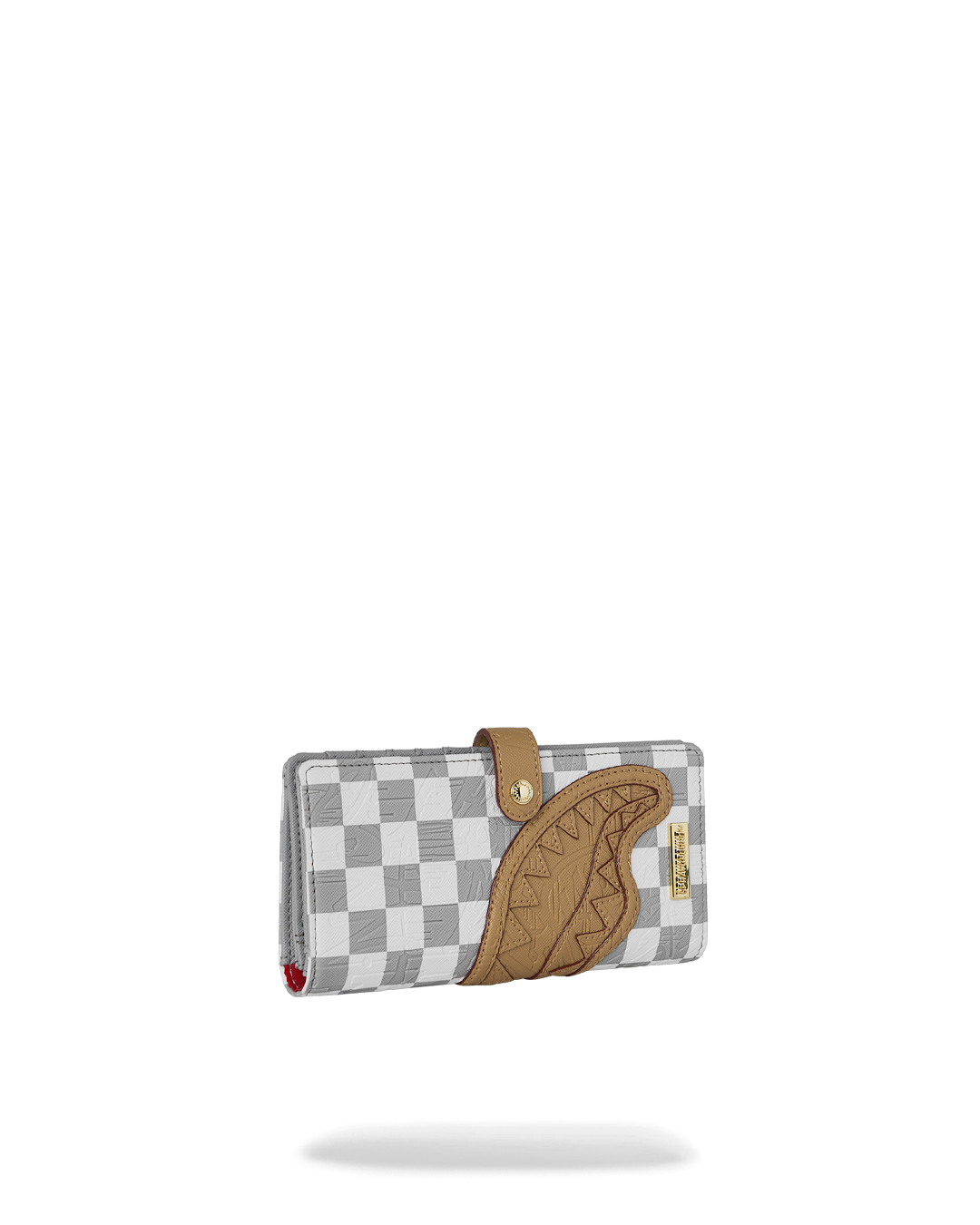 SPRAYGROUND® WALLET EMBOSSED CREAM CHECK SINGLE FOLD WALLET