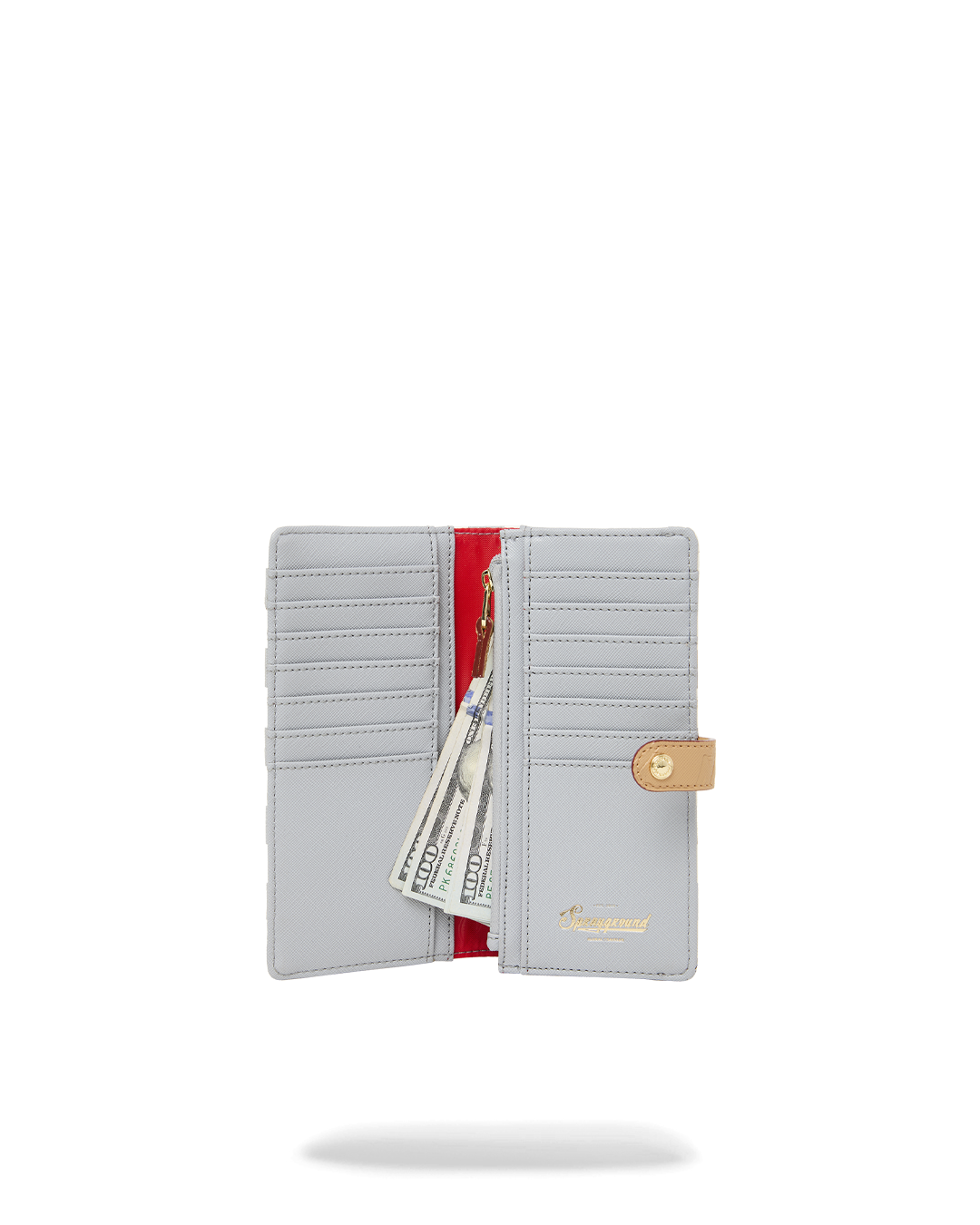 SPRAYGROUND® WALLET EMBOSSED CREAM CHECK SINGLE FOLD WALLET