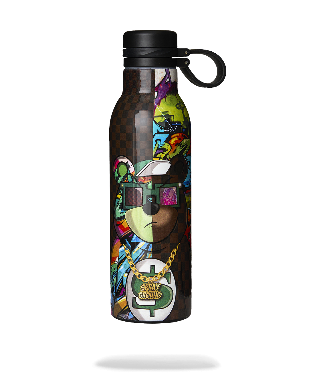 SPRAYGROUND® WATER BOTTLE MONEYBEAR SPLIT CHECK WATER BOTTLE
