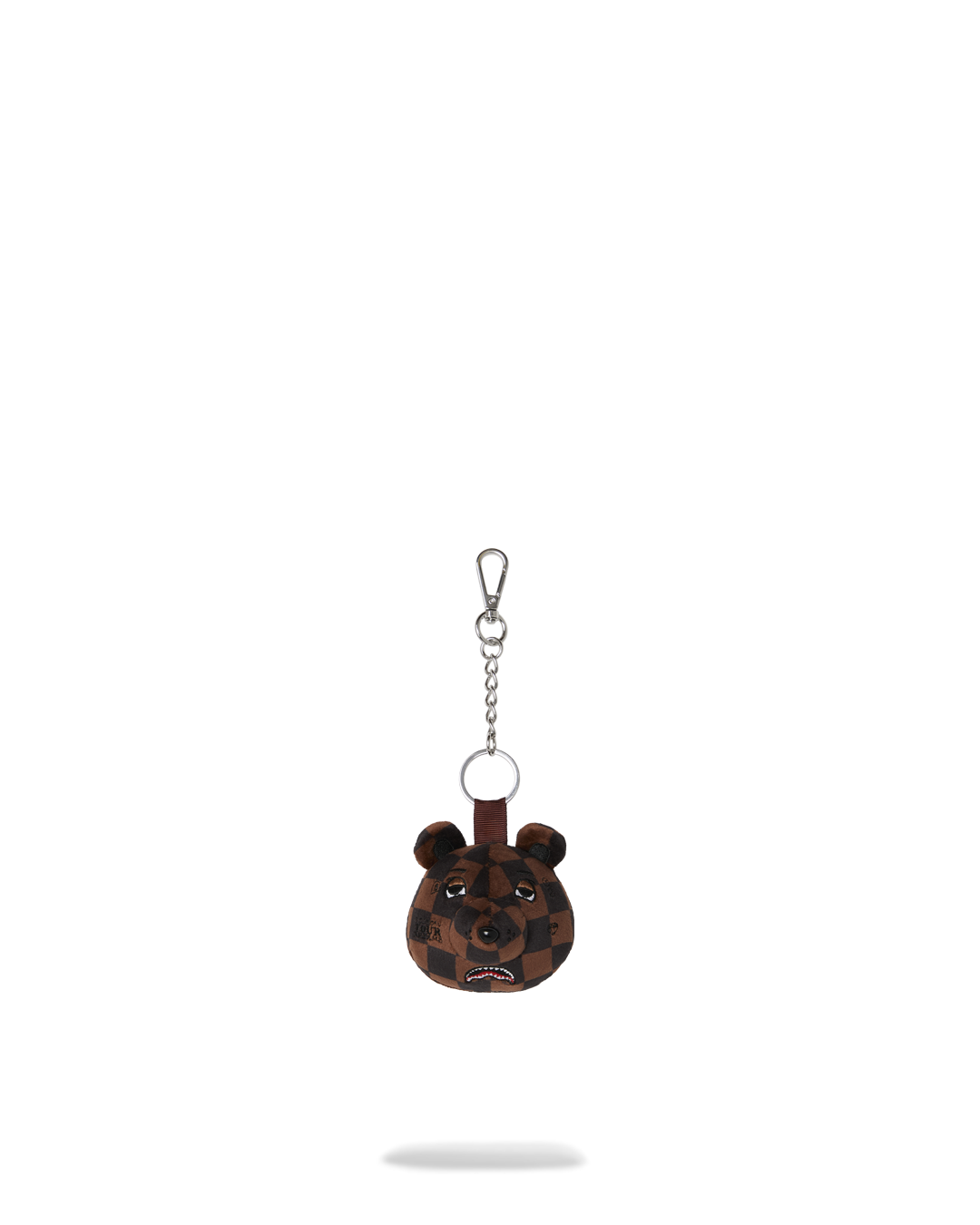 SPRAYGROUND® KEYCHAIN BROWN CHECKER BEAR HEAD KEYCHAIN