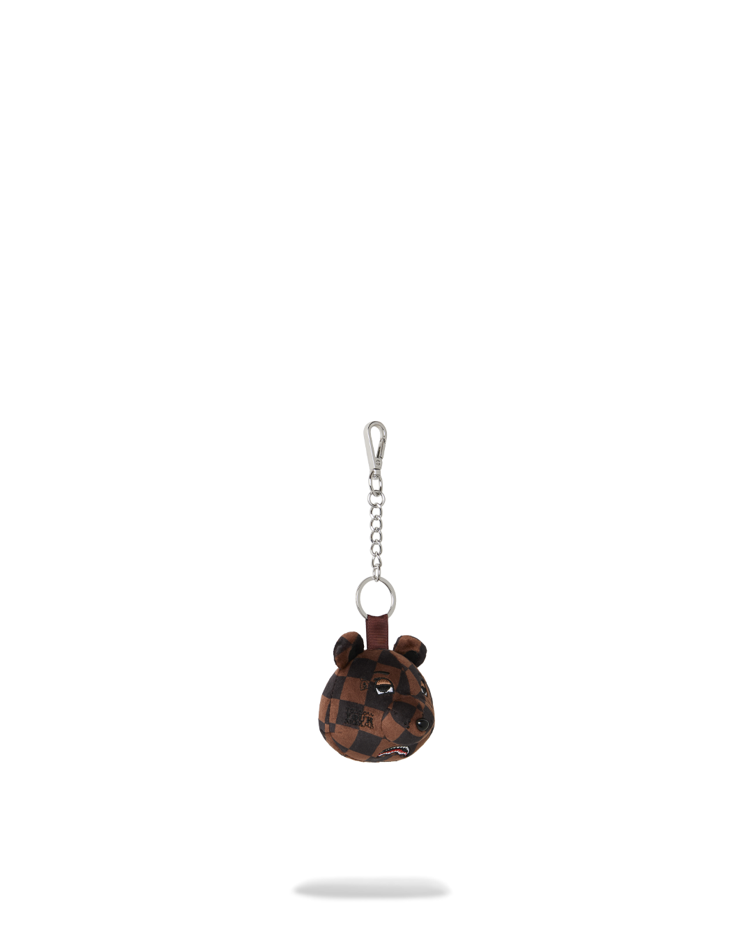 SPRAYGROUND® KEYCHAIN BROWN CHECKER BEAR HEAD KEYCHAIN