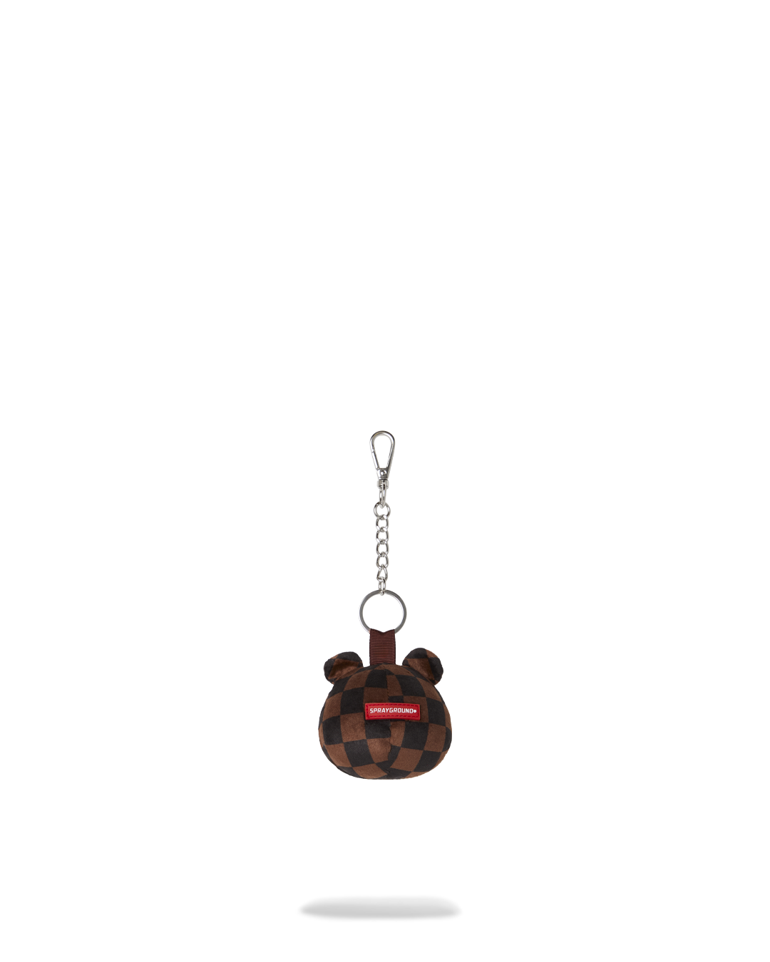 SPRAYGROUND® KEYCHAIN BROWN CHECKER BEAR HEAD KEYCHAIN