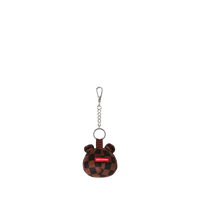 SPRAYGROUND® KEYCHAIN BROWN CHECKER BEAR HEAD KEYCHAIN