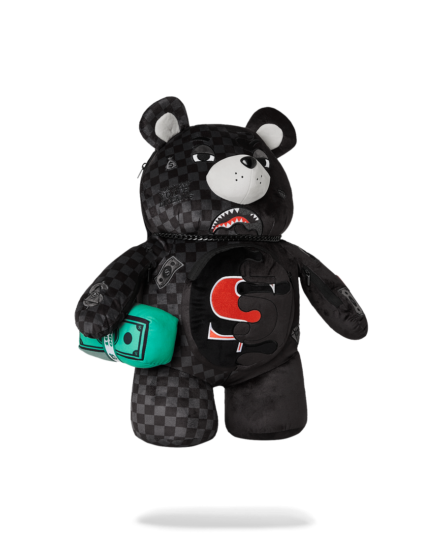 SPRAYGROUND® BACKPACK UNFINISHED SHARK MONEYBEAR TEDDY BEAR BACKPACK