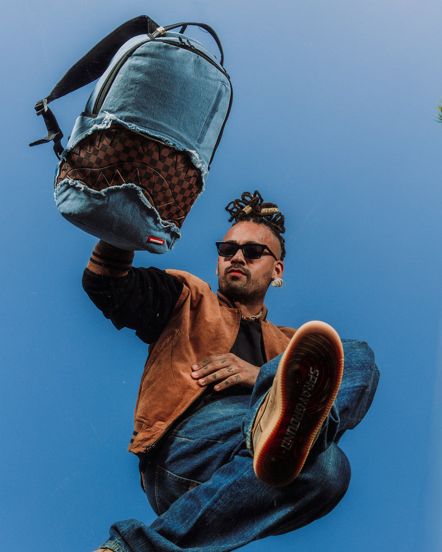 SPRAYGROUND® BACKPACK DENIM SHARK BITE DLXSV BACKPACK