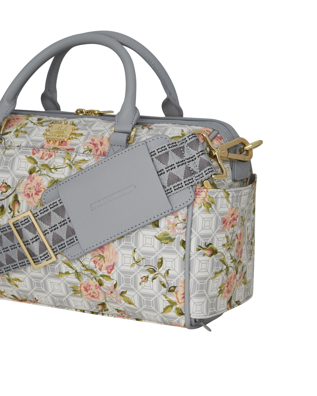 SPRAYGROUND® DUFFLE A.I. AFRICAN INTELLIGENCE ELEGANT ENERGY MINI DUFFLE - SANDFLOWER COLLAB