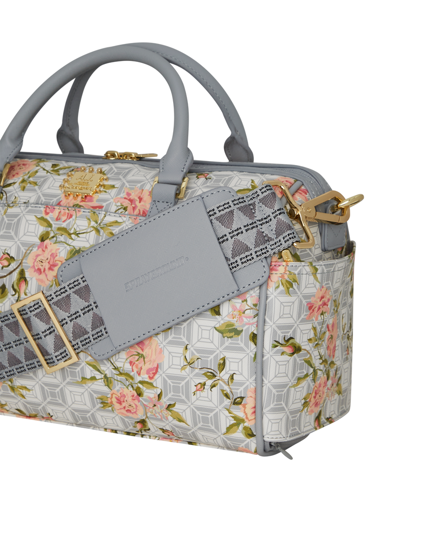 SPRAYGROUND® DUFFLE A.I. AFRICAN INTELLIGENCE ELEGANT ENERGY MINI DUFFLE - SANDFLOWER COLLAB